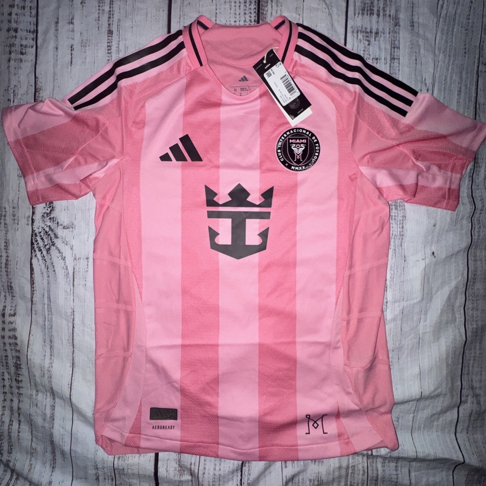 Adidas Inter Miami CF 2024 Messi 10 Home Authentic Jersey Pink JH6182 Mens M